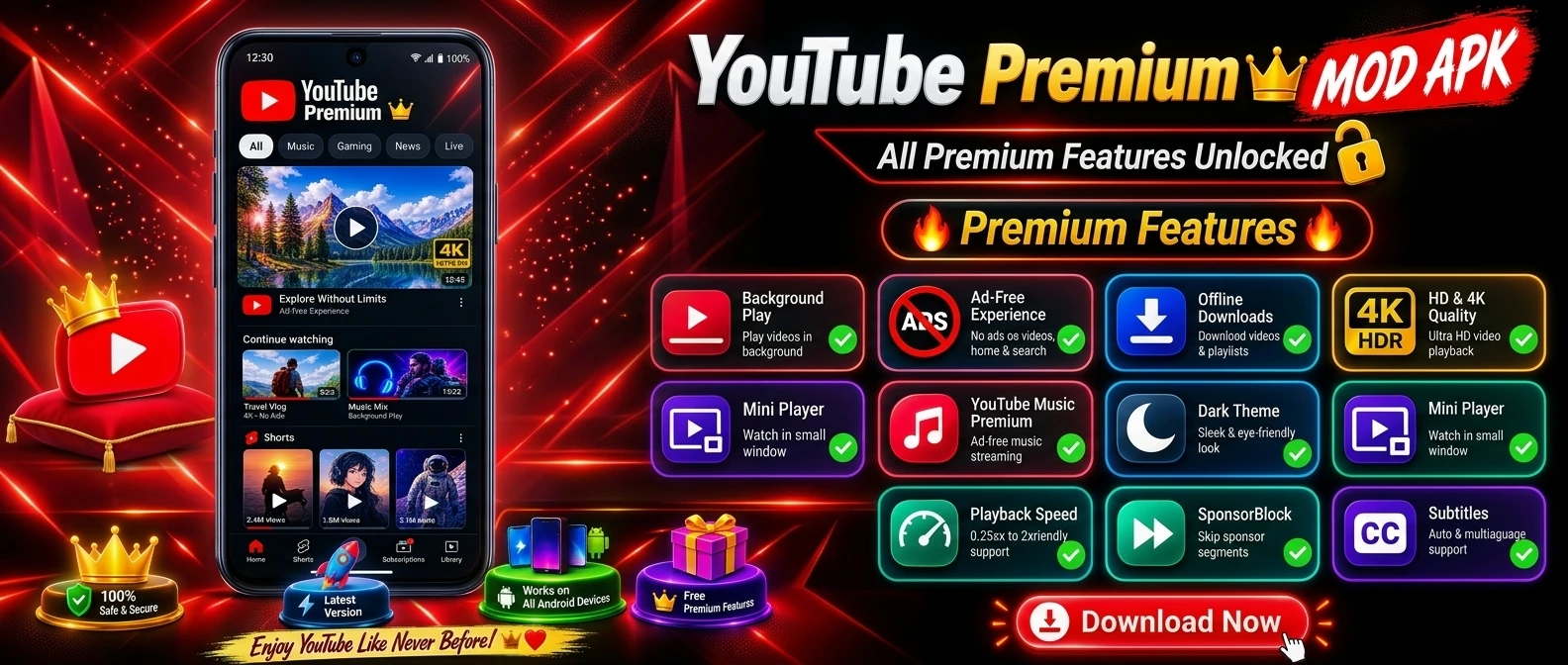 YouTube premium MOD APK